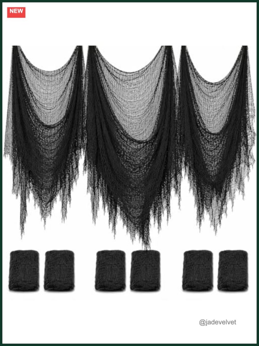 Halloween Creepy Cloth 6 Pack 30x72 Inch Cotton Gauze Decor